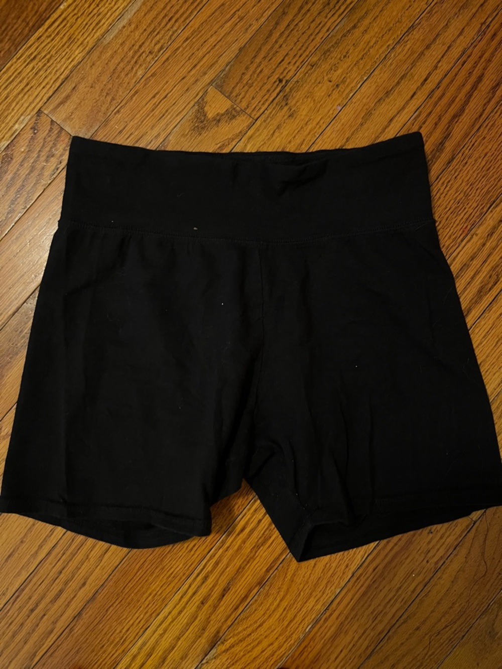 abercrombie kids Black High-Rise Bike Shorts